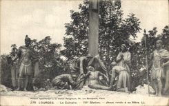 CPA Lourdes Le Calvaire Station Jesus rendu a sa Mere 