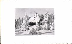 CPA Chaumiere dans la neige