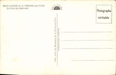 CPA Monastere de la Pierre qui vire Le Pont du Chevreuil 