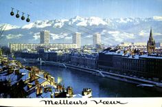 CPA Meilleurs Voeux Grenoble Teleferique