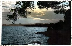 CPA La Cote d'Azur Coucher de soleil 