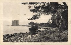 CPA Saint Honorat Ile de Lerins l'Ancien Monastere a travers les Pins 