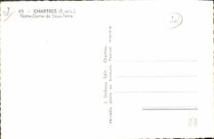 CPA Chartres E et L Notre Dame de Sous Terre 
