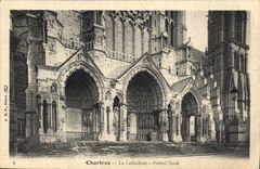 CPA Chartres La Cathedrale Portail Nord 