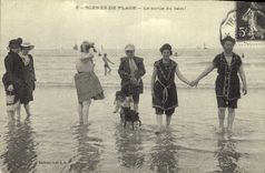 REPRO Folklore Femmes Scenes de Plage La sortie du Bain 