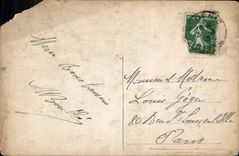 CPA Enfant Poule Coq