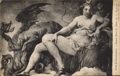 CPA Palais de Fontainebleau Galerie Henri II Diane LE Primatice