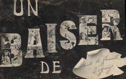 CPA Un baiser de toute la Famille Vogny 