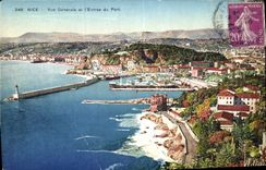 CPA Nice Vue generale et L'Entree du Port 