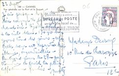 CPA Cannes Vue generale sur le Port et le Suquet 