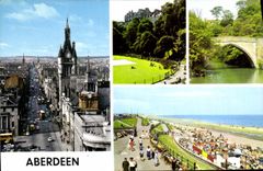 CPA Aberdeen Union street union terrace gardens brig o'balgownie the beach and promenade 