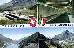CPA Tunnel du Gd St Bernard 