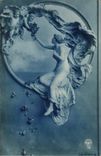 CPA Femme Anges