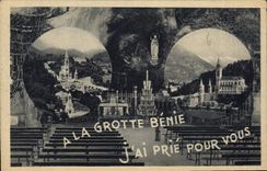 CPA A La Grotte Benie J'Ai Prie Pour Vous 