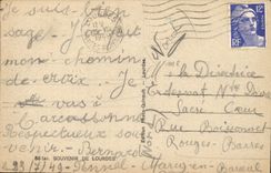 CPA A La Grotte Benie J'Ai Prie Pour Vous 