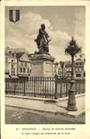 CPA Beauvais Statue de Jeanne Hachette et dans l'angle les armoiries de la ville 