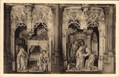 CPA Figures de la Chapelle de la Vierge L'Annonciation et la Visitation 