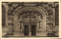 CPA Bourg Ain Eglise de Brou Le Portail 