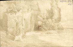 CPA Femme Fachette Poesie