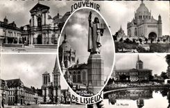 CPA Souvenir de Lisieux Le carmel La basilique Cathedrale St Pierre Le musee