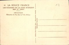 CPA Arcachon Silhouettes de Pins dans la Ville d'Hiver