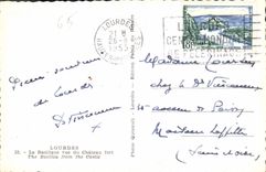 CPA Lourdes La Basilique vue du Chateau Fort 