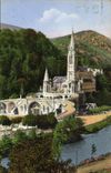 CPA Lourdes La Basilique et le Gave 