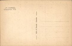 CPA Lourdes L'Apparition 