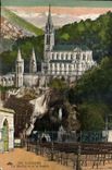 CPA Lourdes La Basilique et la Grotte 