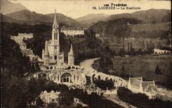 CPA Lourdes La Basilique 