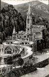 CPA Lourdes La Basilique vue de cote 