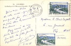 CPA Lourdes La Basilique et le Monument Interallie 