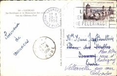 CPA Lourdes La Basilique et le Monument Inerallie vus du Chateau fort 