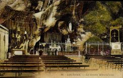 CPA Lourdes La Grotte Miraculeuse 