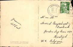 CPA Lourdes La Basilique et la Monument Interallie 