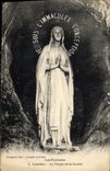 CPA Lourdes La Vierge de la Grotte 