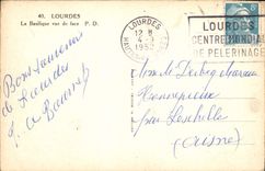 CPA Lourdes La Basilique vue de face 