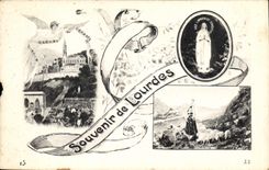 CPA Souvenir de Lourdes 