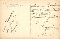 CPA Lourdes La Grotte Miraculeuse 