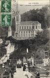 CPA Lourdes La Basilique et la Grotte 