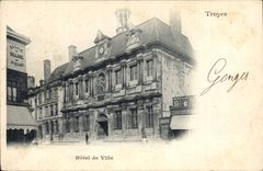 CPA Troyes Hotel de Ville Billard