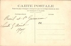 CPA St Germain en Laye La Terrasse Statue de la Feuille et Ouragan 