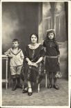 CARTE PHOTO Femme Enfants