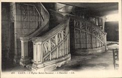CPA Caen L'Eglise Saint Sauveur L'Escalier 