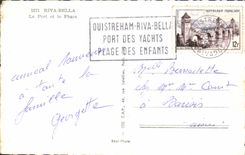 CPA Riva Bella Le Port et le Phare Bateaux de peche