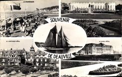 CPA Souvenir de Deauville Bateau Le casino Le Royal Hotel