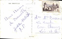 CPA Souvenir de Deauville Bateau Le casino Le Royal Hotel