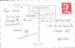 CPA Cabourg Calvados La Plage 
