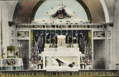 CPA Interieur de l'eglise provisoire Sainte Therese de l'Enfant Jesus rue H Ghesquiere Coudekerque B