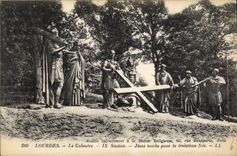 CPA Lourdes le Calvaire IX station Jesus tombe pour la troisieme fois 